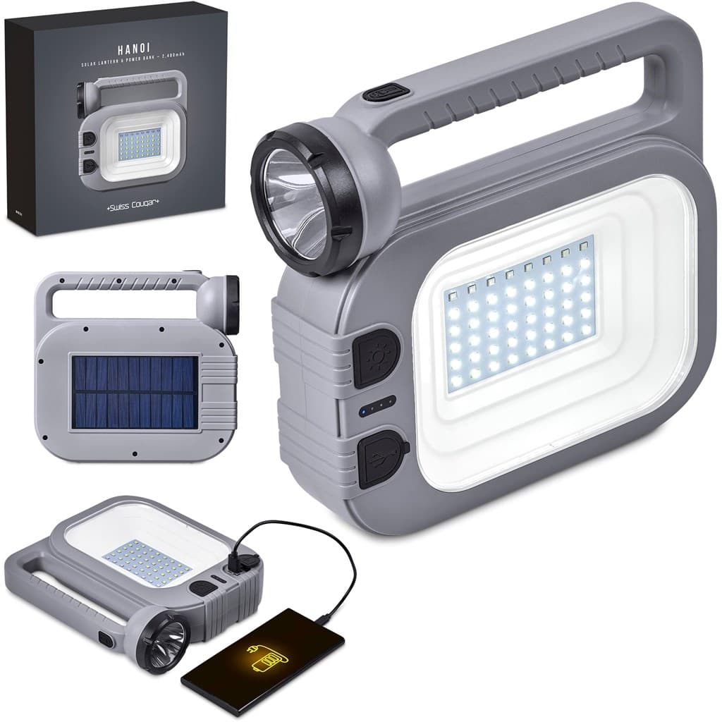 Swiss Cougar Hanoi Solar Lantern & Power Bank - 2 400mAh