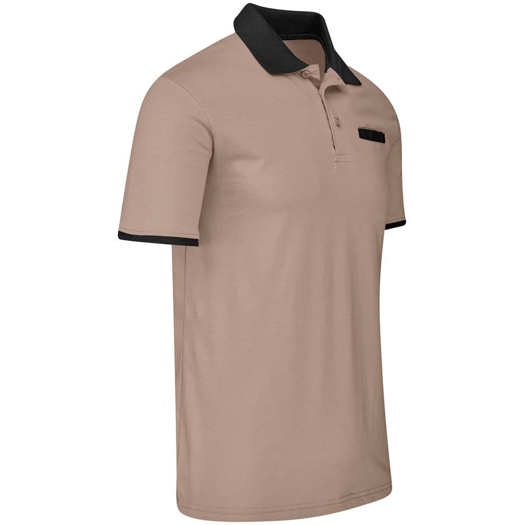 Mens Caliber Golf Shirt - Stone