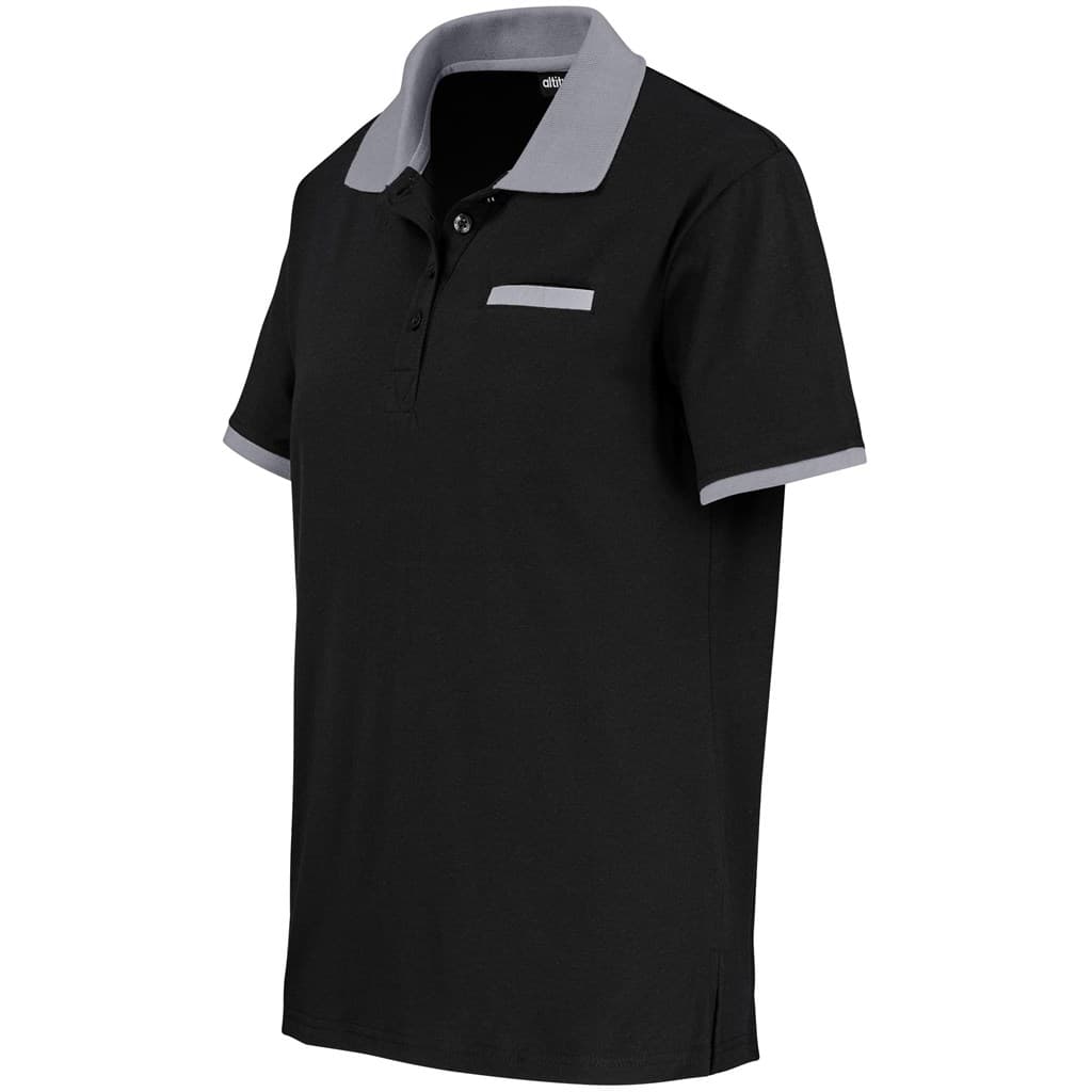 Ladies Caliber Golf Shirt - Black Grey