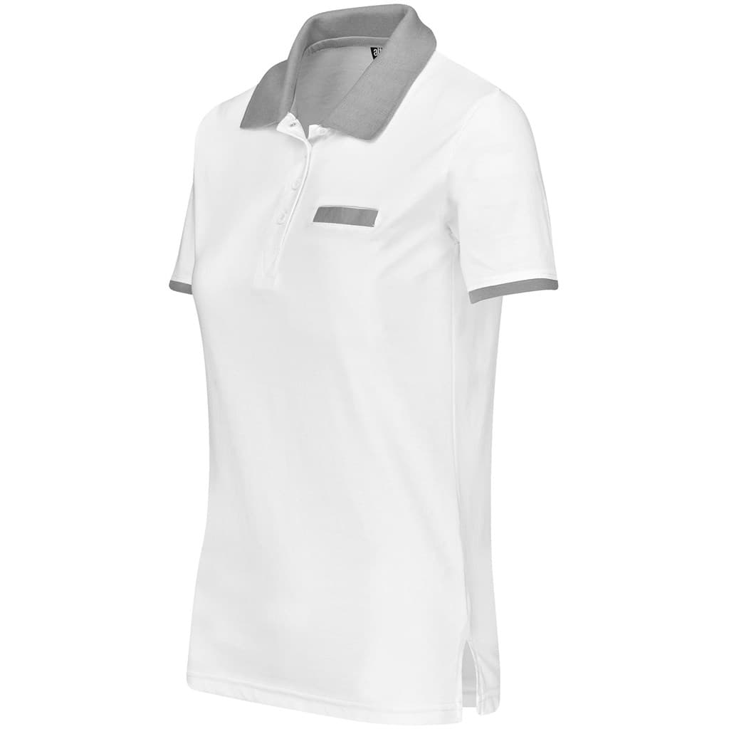 Ladies Caliber Golf Shirt - White