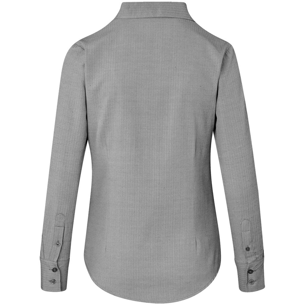 Ladies Long Sleeve Nottingham Shirt - Grey