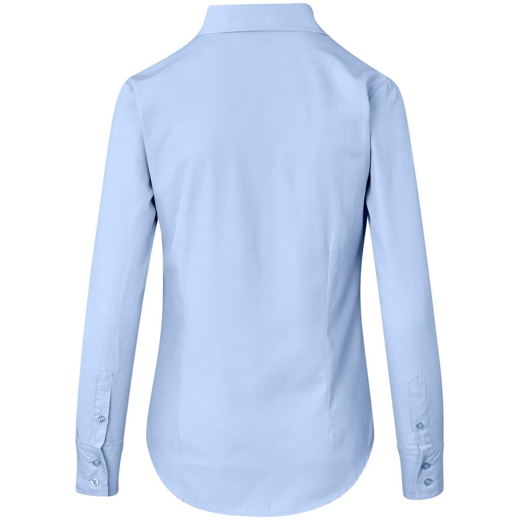 Ladies Long Sleeve Nottingham Shirt - Sky Blue
