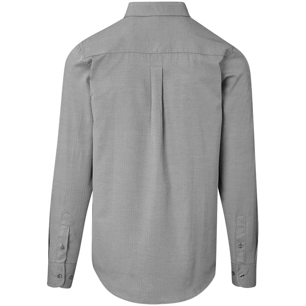 Mens Long Sleeve Nottingham Shirt - Grey