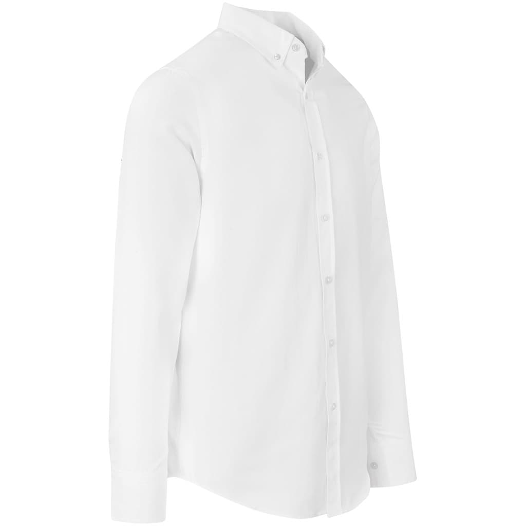 Mens Long Sleeve Nottingham Shirt - White
