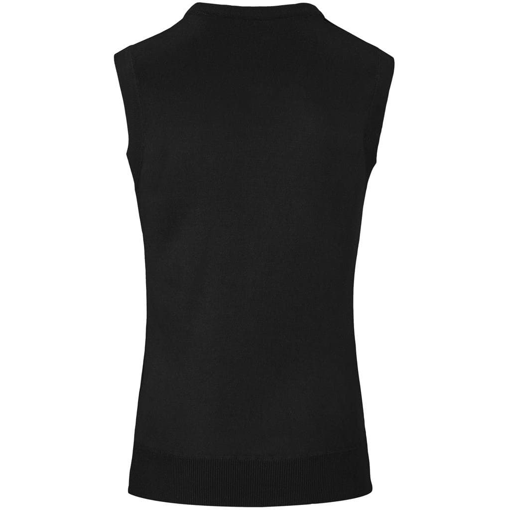 Mens Sleeveless Peru V-Neck Jersey - Black
