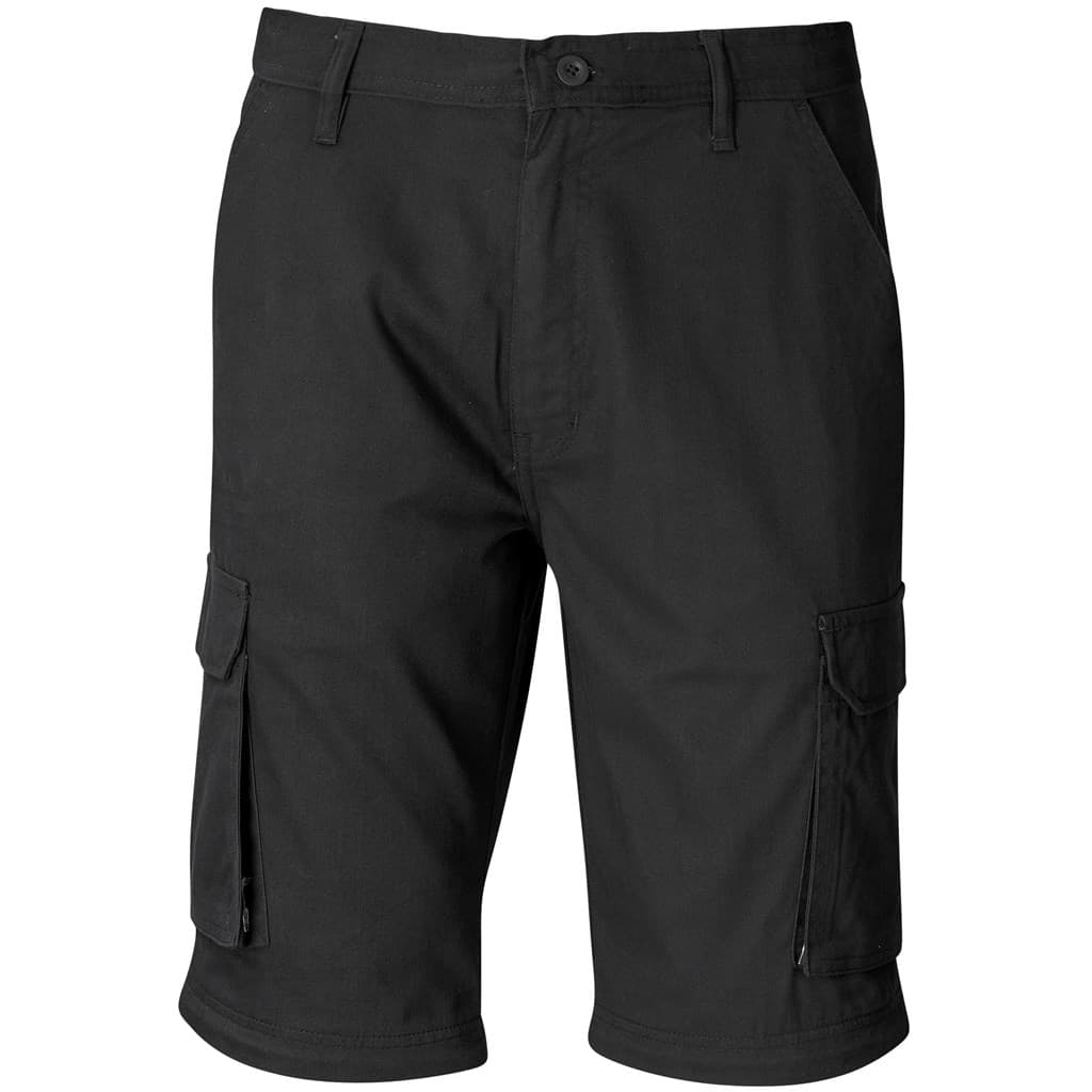 Mens Cargo Zip Off Pants - Black