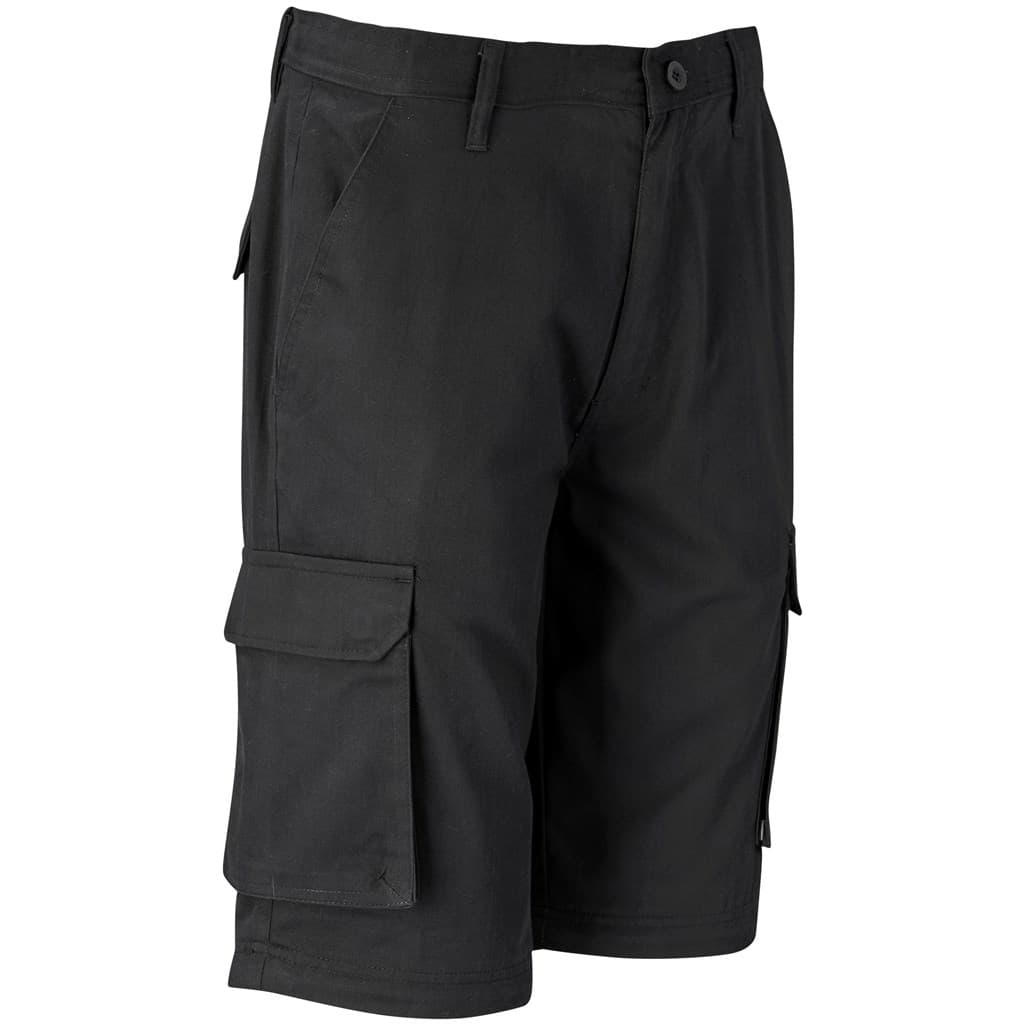 Mens Cargo Zip Off Pants - Black