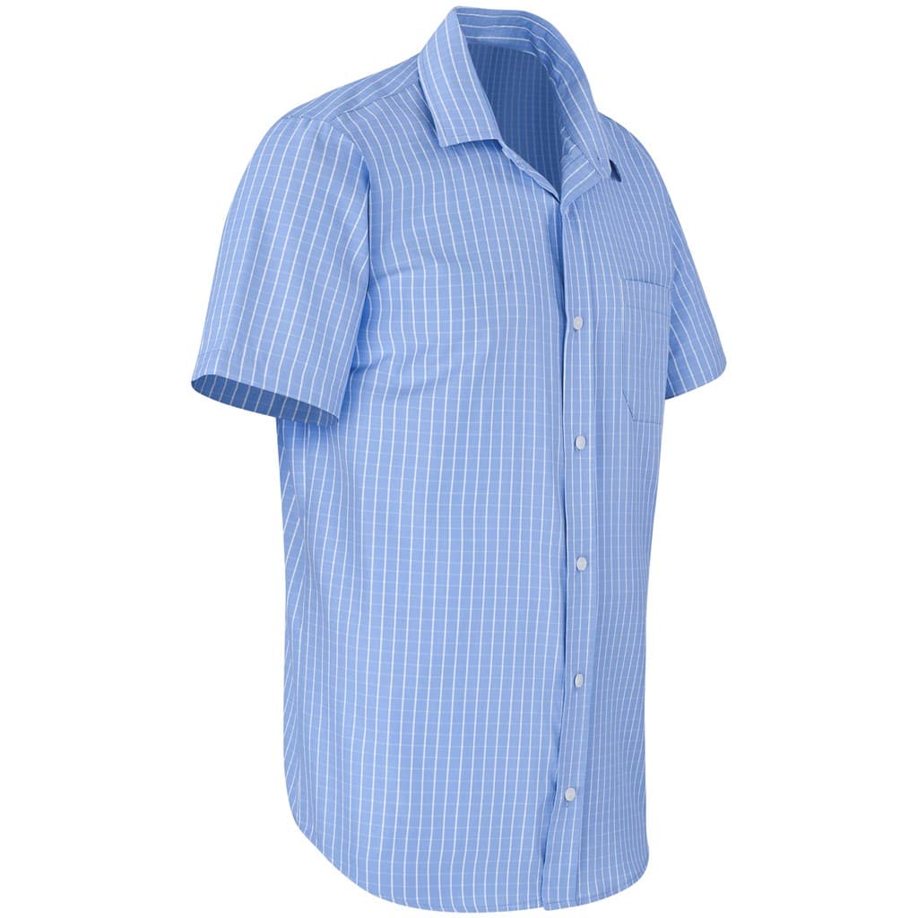 Mens Short Sleeve Aston Shirt - Light Blue