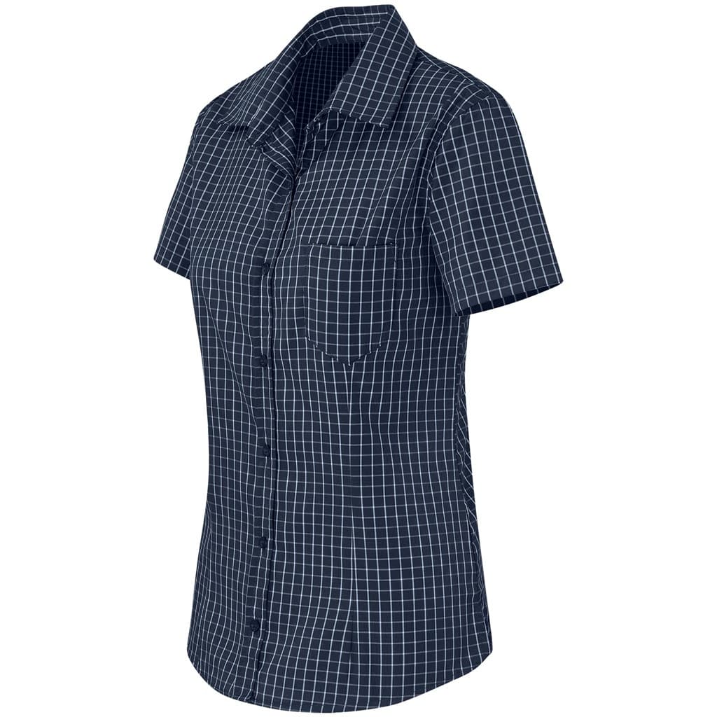 Ladies Short Sleeve Aston Shirt - Navy