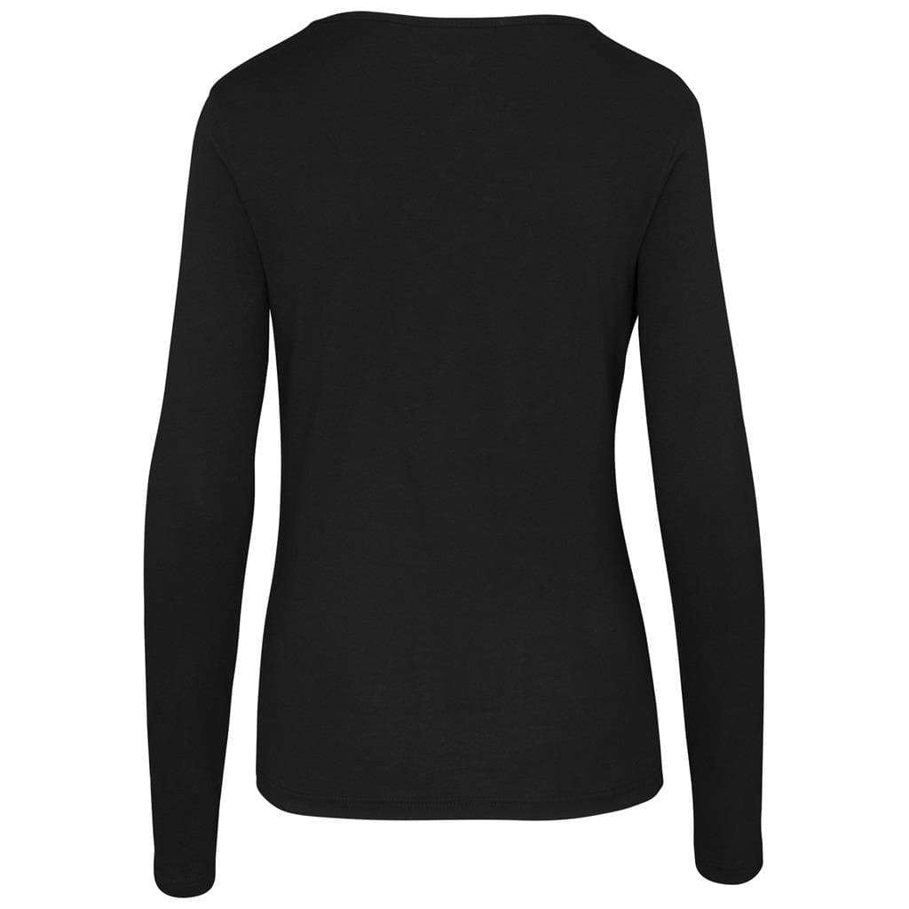 Ladies Long Sleeve Portland T-Shirt - Black