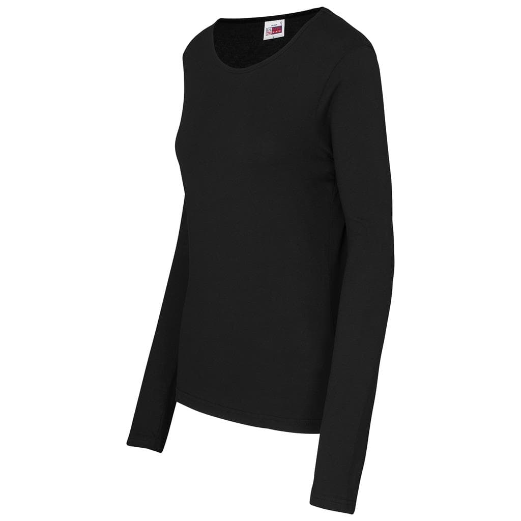 Ladies Long Sleeve Portland T-Shirt - Black