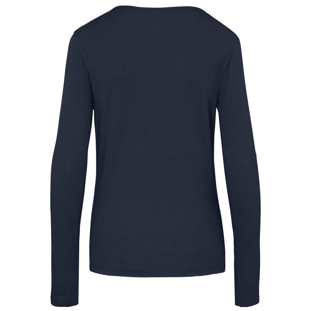 Ladies Long Sleeve Portland T-Shirt - Navy