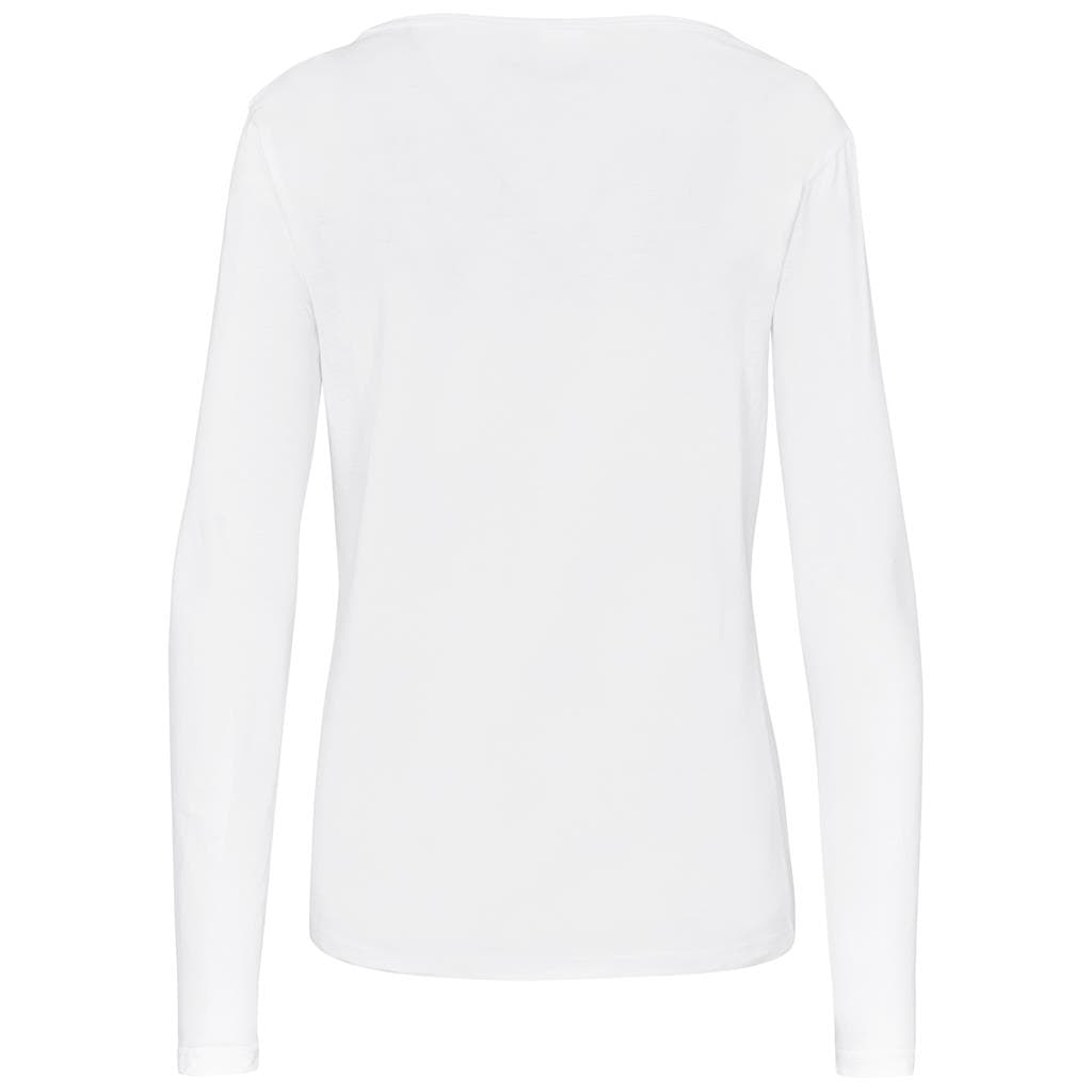 Ladies Long Sleeve Portland T-Shirt - White