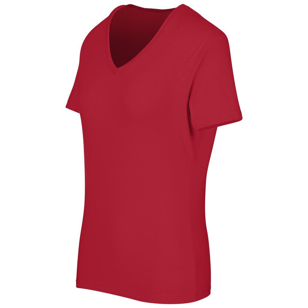 Ladies Super Club 165 V-Neck T-Shirt - Red