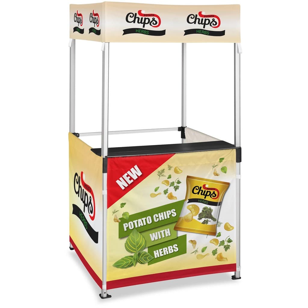 Ovation Sublimated Gazebo 1m X 1m Kiosk - 3 Half-Wall Skins