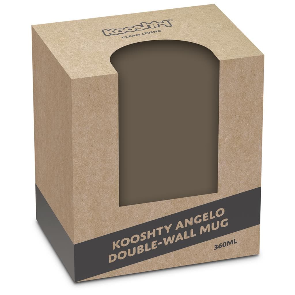 Kooshty Angelo Stainless Steel & Plastic Double-Wall Mug – 360ml