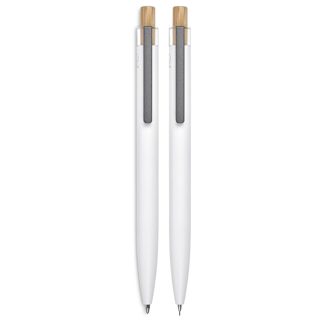 Okiyo Mimotu Ball Pen & Pencil Set - Solid White