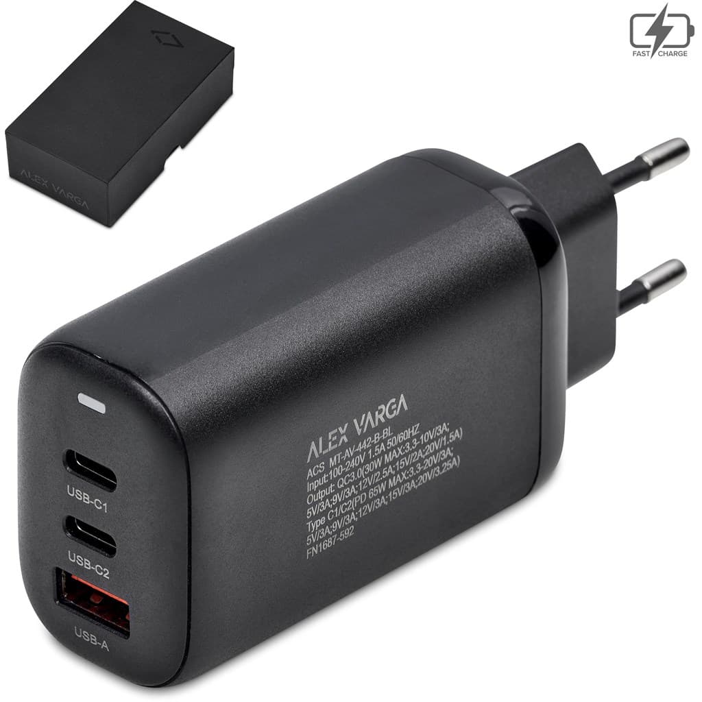 Alex Varga Alfonta Quick Charge 3.0 & Power Delivery 65W Wall Charger