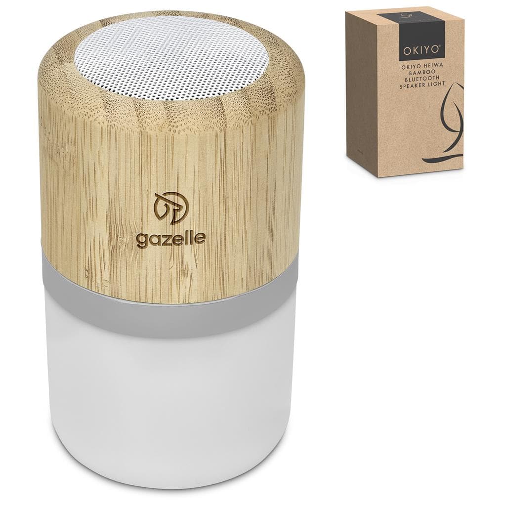 Okiyo Heiwa Bamboo Bluetooth Speaker & Night Light