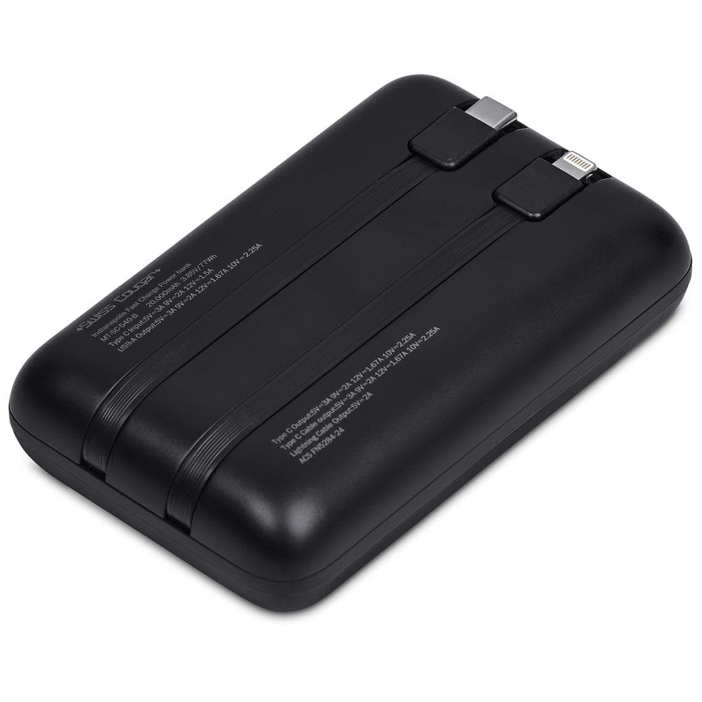 Swiss Cougar Indianapolis Fast Charge 22.5W Power Bank - 20 000mAh