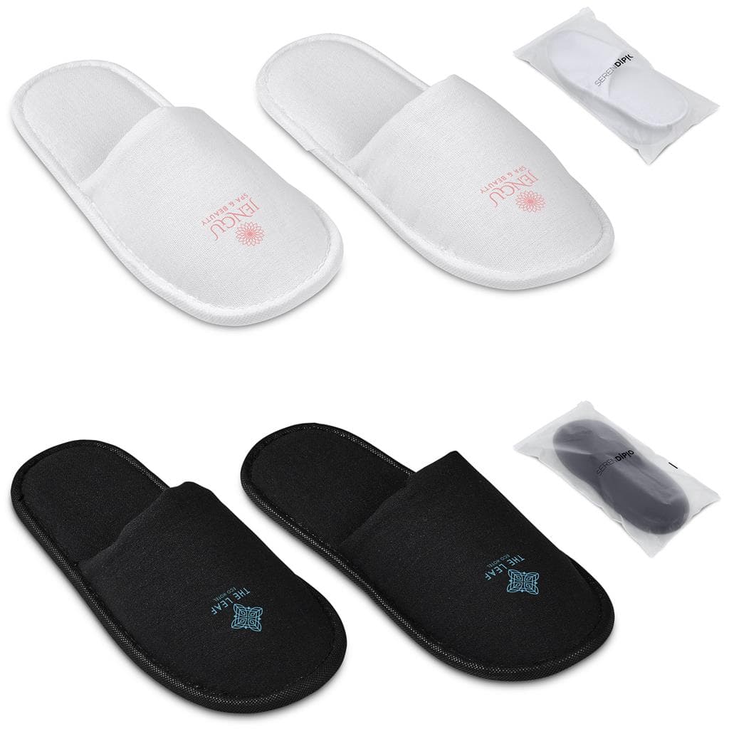 Serendipio Be Our Guest Linen Slippers