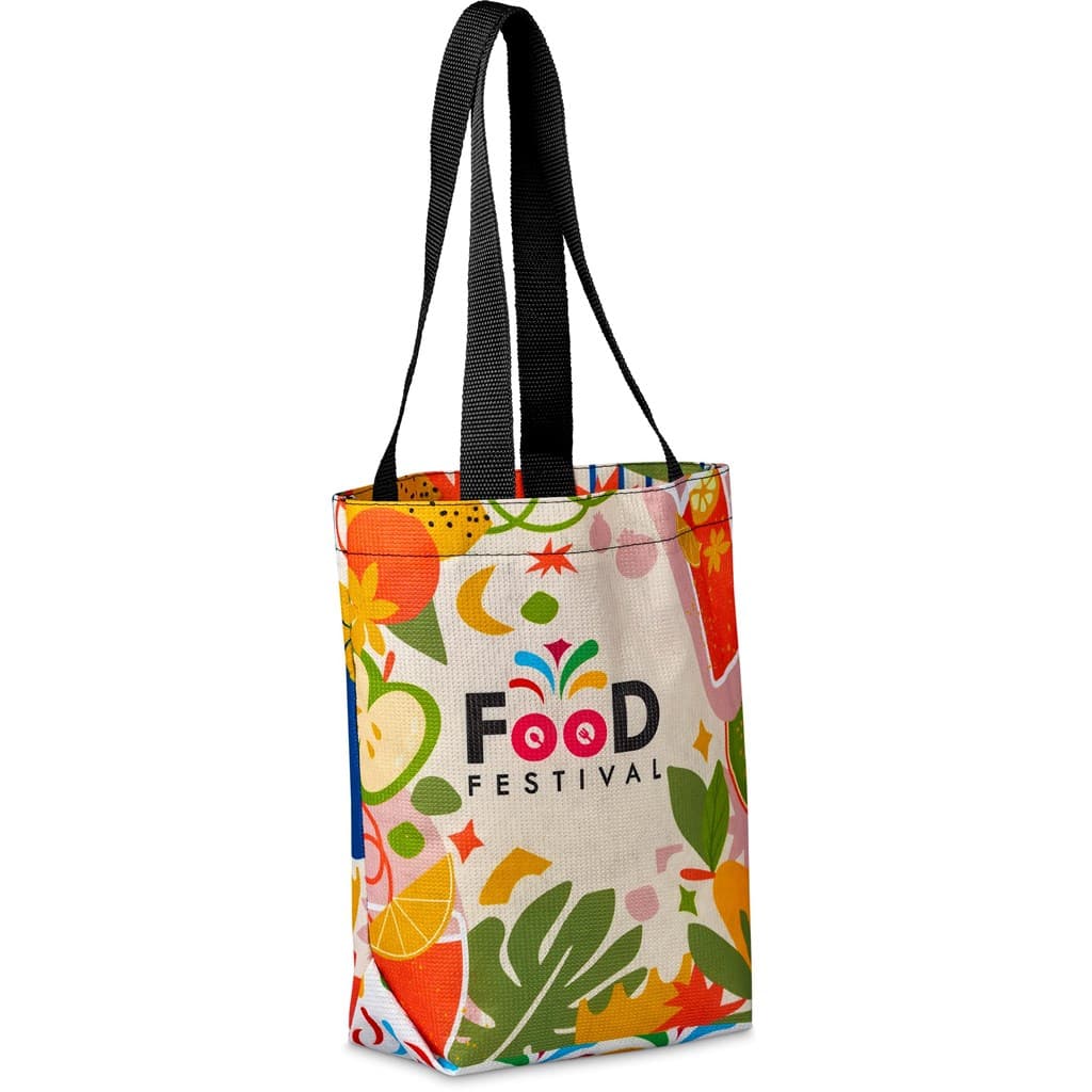 Pre-Printed Sample Hoppla Bayside Recycled PET Stitch-Bond Shopper