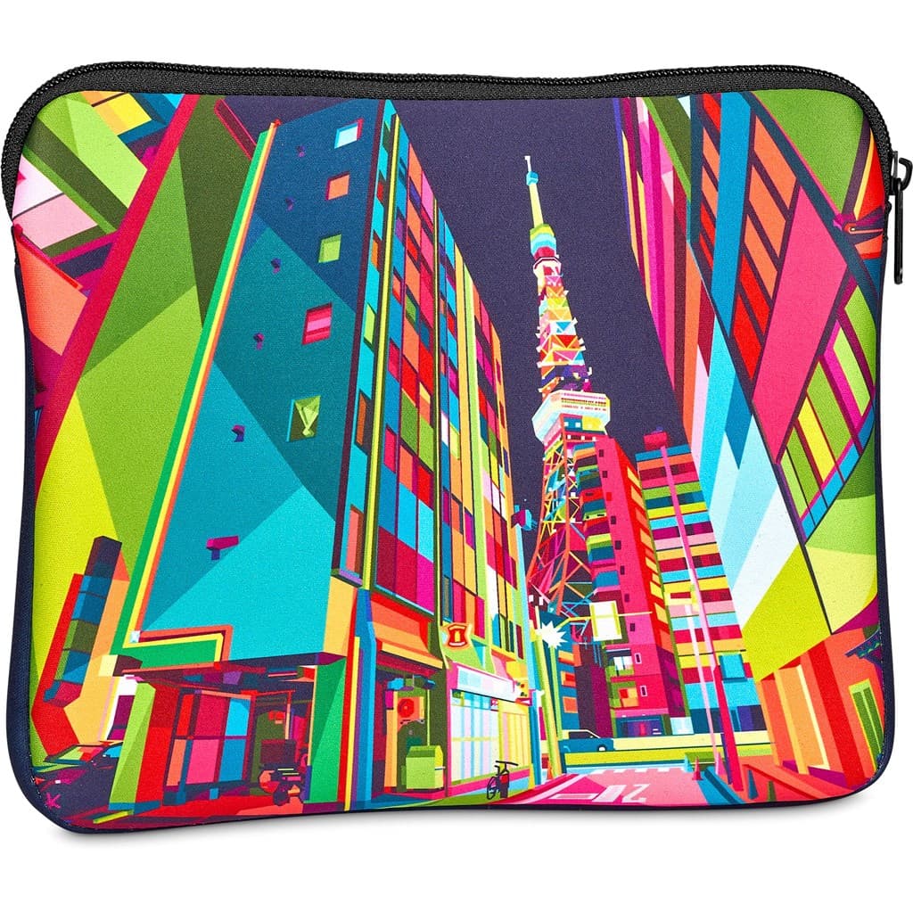Pre-Printed Sample Hoppla Domain Neoprene Tablet Sleeve – 10-11 inch