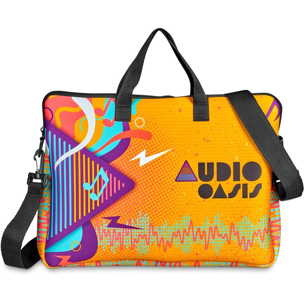 Pre-Printed Sample Hoppla Nimbus Neoprene Laptop Sleeve with Handles & Shoulder Strap – 15 -16 inch