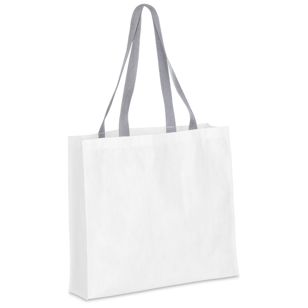 Pre-Printed Sample Hoppla Footloose RPET Stitch-Bond Shopper