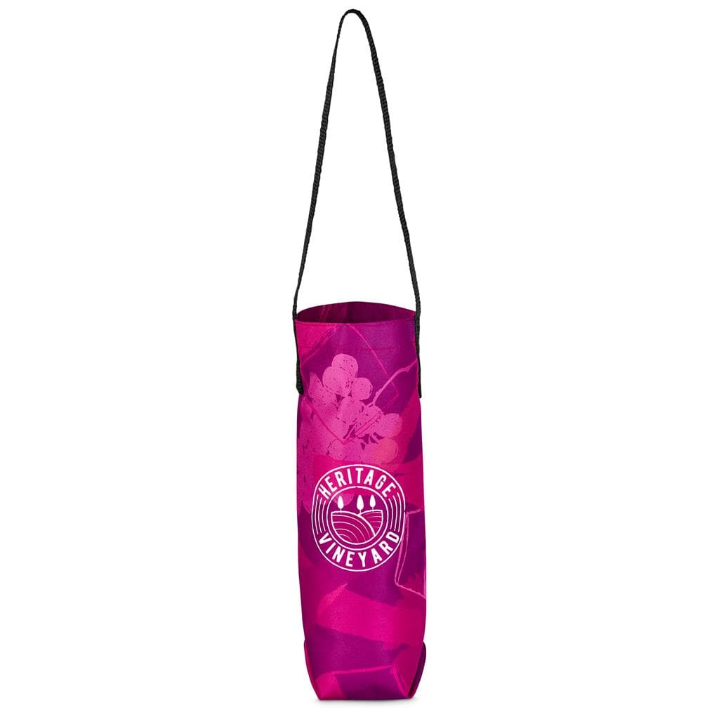 Pre-Printed Sample Hoppla Cellaro Polyester Wine Bottle Gift Bag