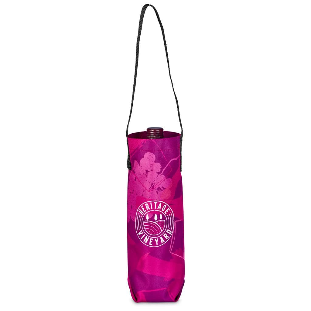 Pre-Printed Sample Hoppla Cellaro Polyester Wine Bottle Gift Bag