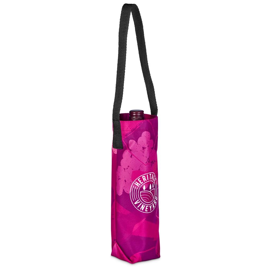 Pre-Printed Sample Hoppla Cellaro Polyester Wine Bottle Gift Bag