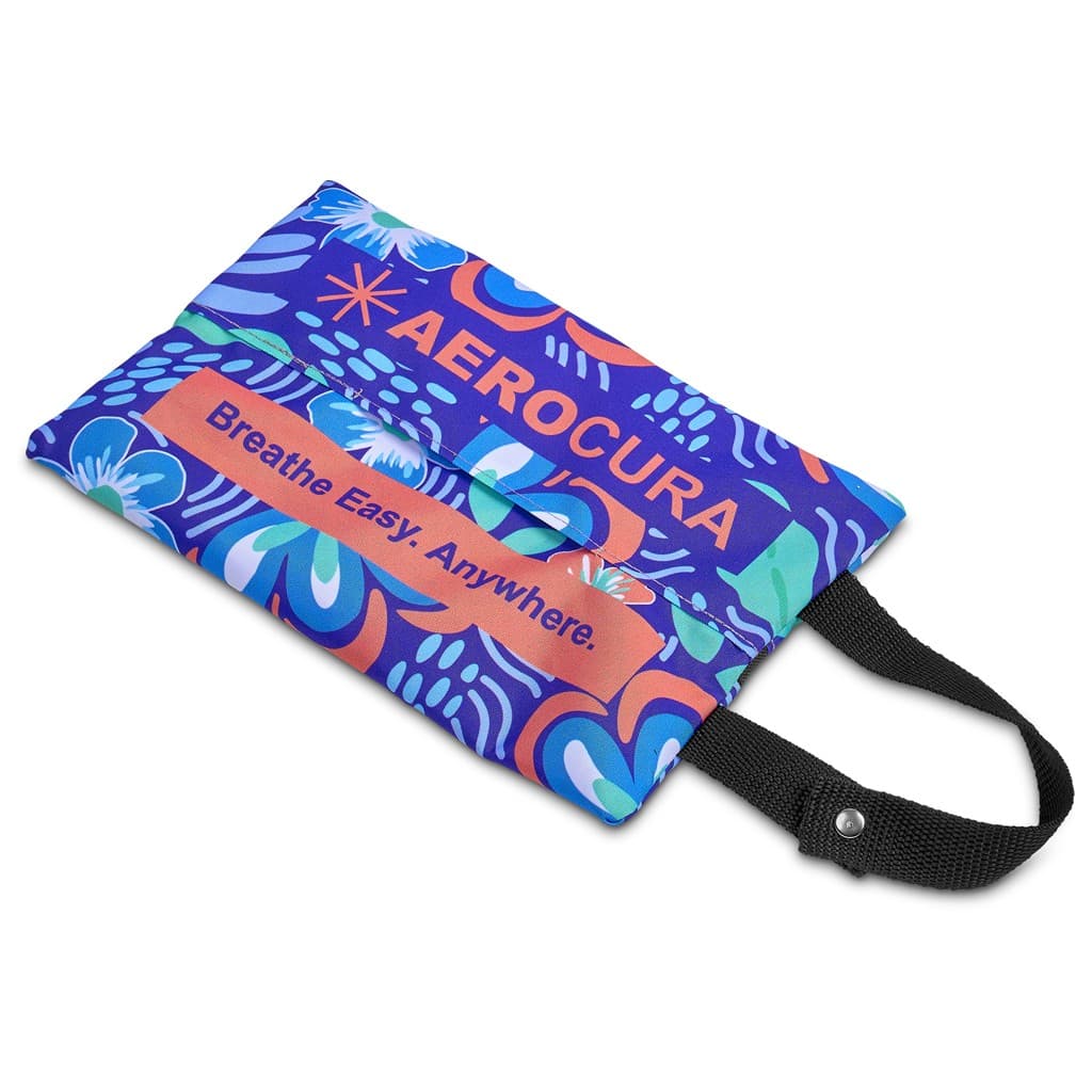 Pre-Printed Sample Hoppla Hanki Polyester Travel Tissue Pouch