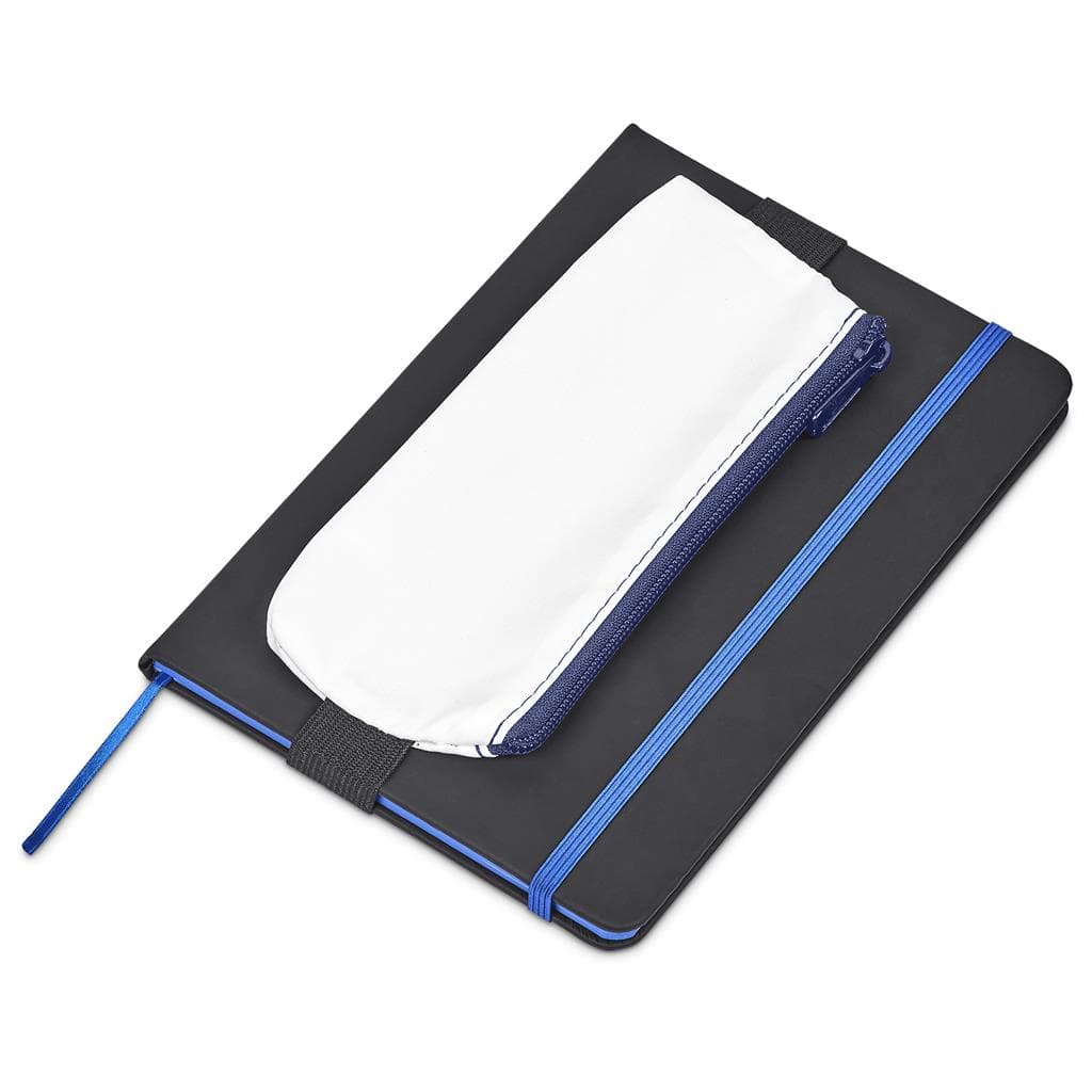 Pre-Production Sample Hoppla Lagoon Polyester Pencil Case To Fit Over An A5 Notebook