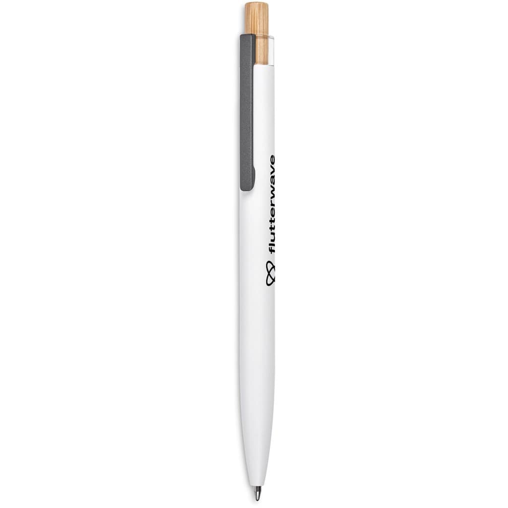 Okiyo Mimo Recycled Aluminium Ball Pen - Solid White