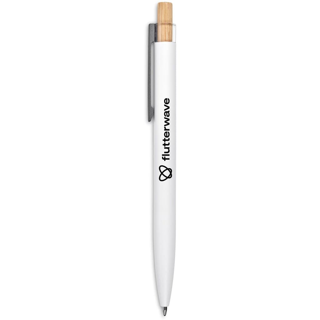 Okiyo Mimo Recycled Aluminium Ball Pen - Solid White