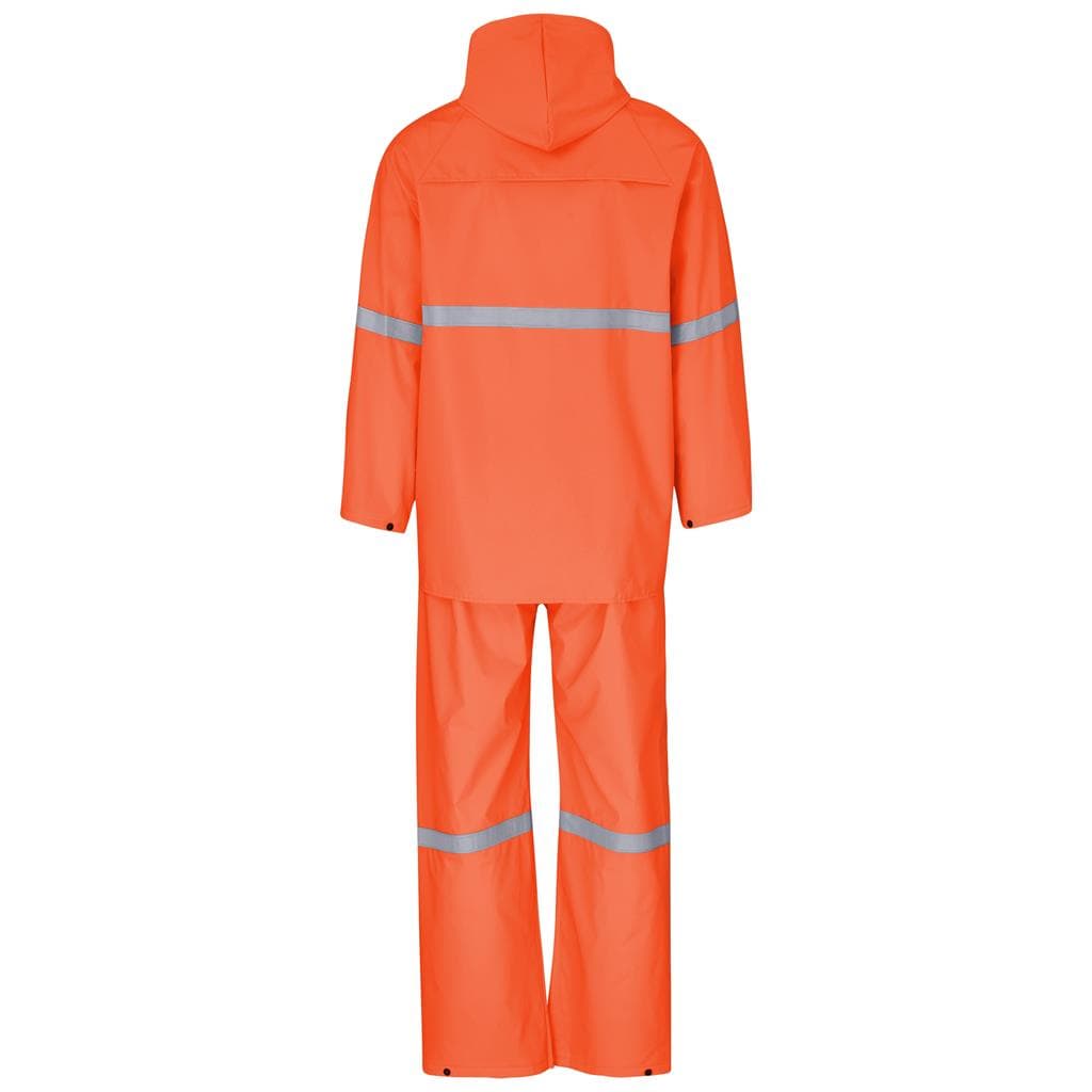 Light Duty Tornado  Hi-Viz Reflective  Rubberised Rainsuit - Orange