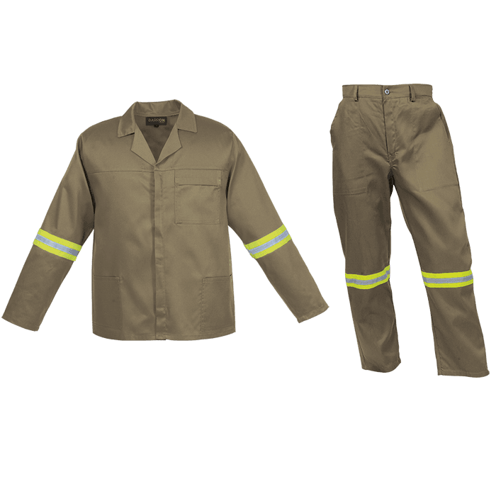 Barron Budget Poly Cotton Conti Suit with Reflective