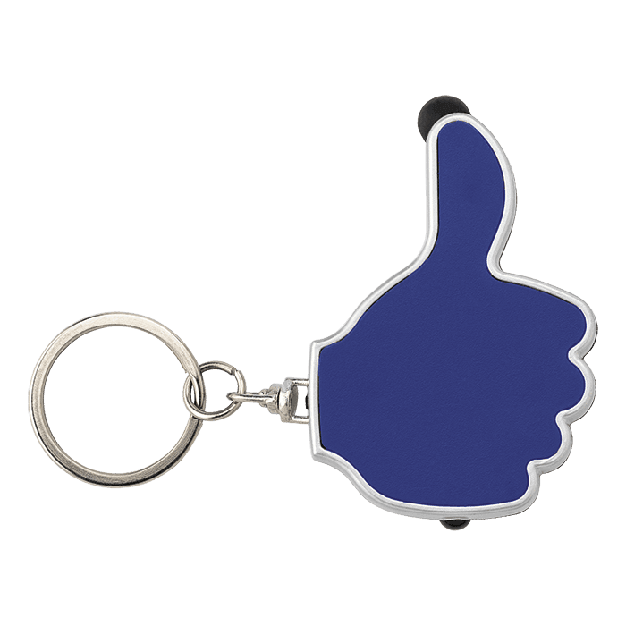 3 in 1 Thumbs Up Keychain with Stylus and LED Light