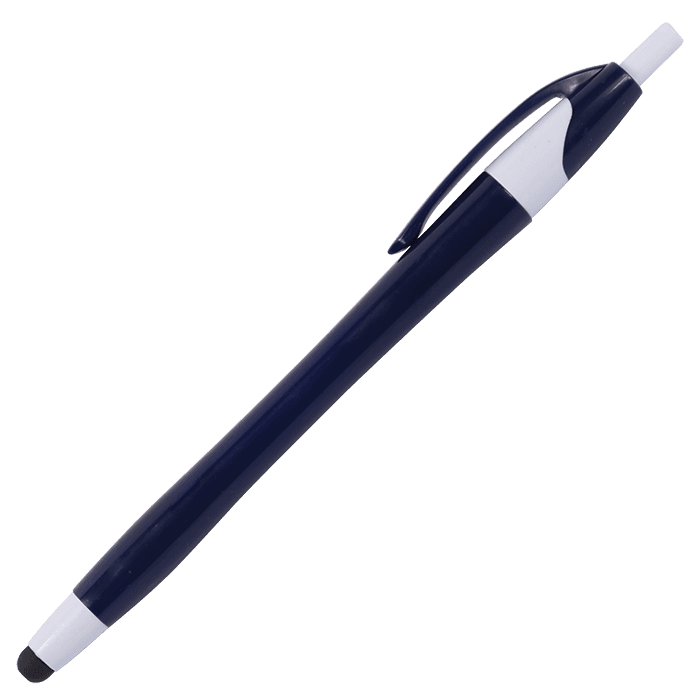Slim Coloured Barrel Ballpoint Pen with Stylus