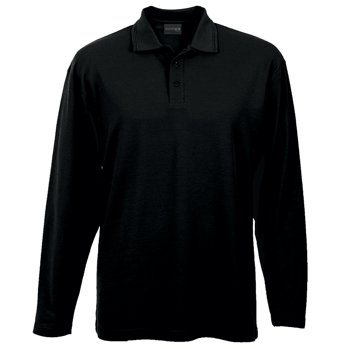 175g Pique Knit Long Sleeve Golfer Mens