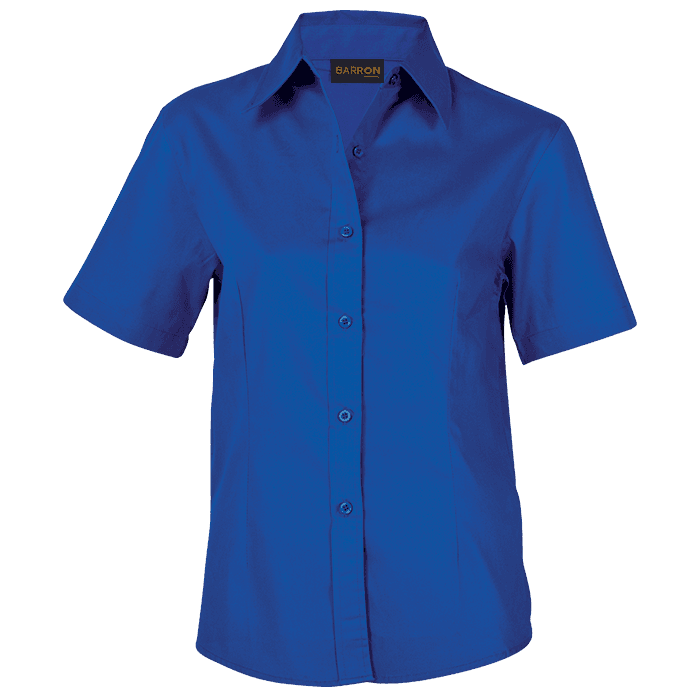 Brushed Cotton Twill Blouse Short Sleeve Ladies