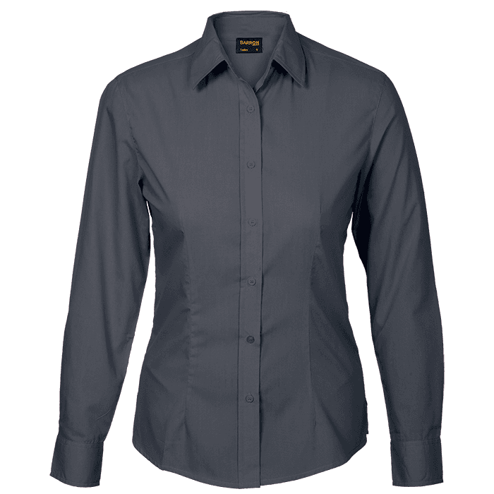Basic Poly Cotton Blouse Long Sleeve Ladies