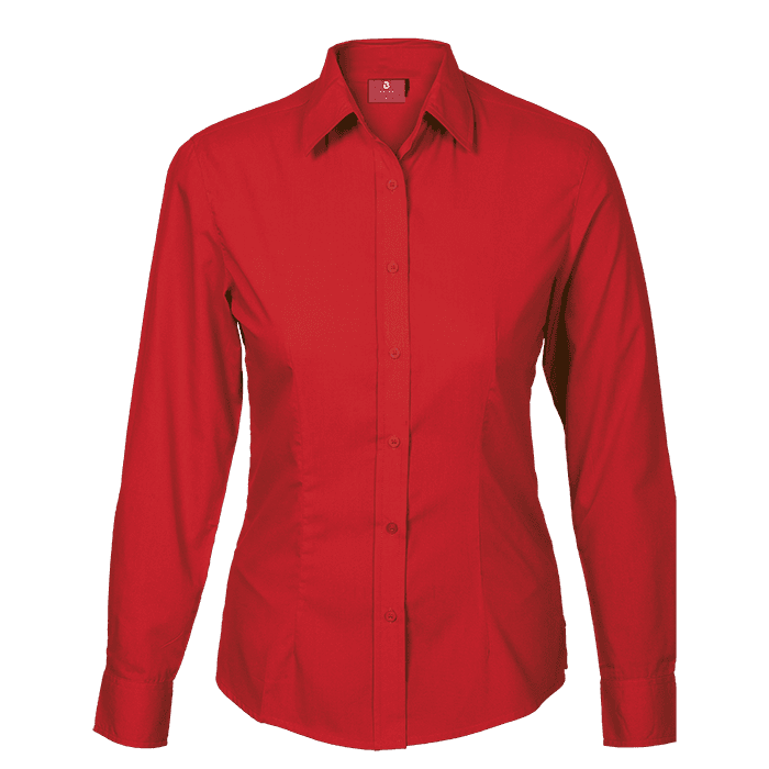 Basic Poly Cotton Blouse Long Sleeve Ladies