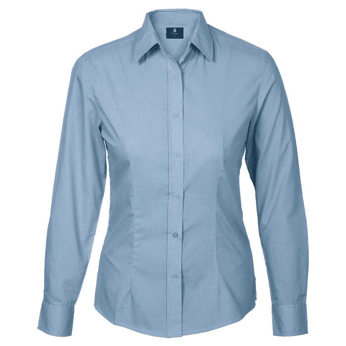 Basic Poly Cotton Blouse Long Sleeve Ladies